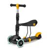 ​Trotineta pentru copii 3in1, inaltime reglabila a ghidonului, iluminare LED colorata a rotilor din fata, frana de picior, negru-portocaliu, Culoare: Portocaliu, Negru-poza 6-Dacenergy.ro