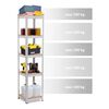 Raft metalic DacEnergy©, realizat din MDF si profile metalice, 5 polite, capacitatea 100 kg polita, 500 kg total, 180 x 40 x 40 cm, gri, Greutate maxima suportata/polita: 100 Kg, Culoare: Gri-poza 7-Dacenergy.ro