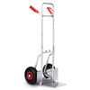 Carucior transport marfa, cadru din otel galvanizat, platforma inferioara durabila, 2 roti gonflabile cu supape, reglare convenabila a inaltimii 75-108 cm, capacitate de incarcare pana la 150 kg, argintiu.-poza 10-Dacenergy.ro