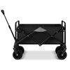 Carucior de transport, material cadru din otel, roti pivotante la 360º, pliabil, buzunare practice, capacitate de incarcare pana la 120 kg, 90 x 50 x 61 cm, negru, Culoare: Negru-poza 12-Dacenergy.ro