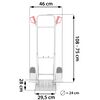 Carucior transport marfa, cadru din otel galvanizat, platforma inferioara durabila, 2 roti gonflabile cu supape, reglare convenabila a inaltimii 75-108 cm, capacitate de incarcare pana la 150 kg, argintiu.-poza 14-Dacenergy.ro