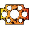 ​Covoras tinta pentru poarta de fotbal cu puncte, cu imprimare de inalta calitate, asamblare usoara, cu elemente de prindere incluse, 215 x 150 cm, portocaliu-Dacenergy.ro