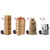 Carucior transport marfa, cadru din otel galvanizat, platforma inferioara durabila, 2 roti gonflabile cu supape, reglare convenabila a inaltimii 75-108 cm, capacitate de incarcare pana la 150 kg, argintiu.-poza 2-Dacenergy.ro