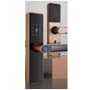 Incuietoare inteligenta DacEnergy©,material aliaj din aluminiu, deblocare Fingerpint, Aplicatie, Cod, Card RFID, NFC, Cheie ,culoare negru/auriu, Culoare: Negru, Auriu-poza 3-Dacenergy.ro
