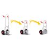 Carucior transport marfa, cadru din otel galvanizat, platforma inferioara durabila, 2 roti gonflabile cu supape, reglare convenabila a inaltimii 75-108 cm, capacitate de incarcare pana la 150 kg, argintiu.-poza 4-Dacenergy.ro