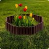 ​Bordura de gradina, material PP durabil, rezistent la UV, inghet si schimbarile meteorologice, design modular, 2.2 m, maro, Culoare: Maro, Inaltime: 23.5 cm-poza 4-Dacenergy.ro
