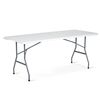 Masa de gradina pliabila, cadru durabil din otel, material PE si rezistent la UV, cu maner, 180 x 74 x 74 cm, alb, Culoare: Alb-poza 7-Dacenergy.ro