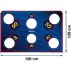 Covoras tinta pentru poarta de fotbal cu puncte, cu imprimare de inalta calitate, cu elemente de prindere incluse, 180 x 120 cm, albastru-poza 7-Dacenergy.ro
