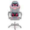Scaun gaming, piele ecologica durabila, design modern, roti duble, solide din cauciuc nailon, cu doua perne, inaltime totala maxima 123 cm, negru si rosu, Culoare: Negru, Rosu-poza 7-Dacenergy.ro