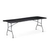 Masa de gradina pliabila, cadru durabil din otel, material PE si rezistent la UV, cu maner, 244 x 75 x 74 cm, negru, Culoare: Negru-poza 8-Dacenergy.ro