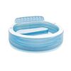 ​Piscina gonflabila, material vinil, 224 x 216 x 76 cm, capacitate umplere piscina 640 l, forma rotunda, culoare albastru-Dacenergy.ro