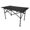 ​Masa camping DacEnergy©, realizata din otel, cu capace din plastic, pliabila, portabila, 94,5 x 53,5 x 55 cm, neagra, Culoare: Negru-Dacenergy.ro
