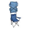 Scaun camping DacEnergy, cadru fabricat din otel, poliester, cu brate si suport de pahar, pliant,  cu protectie solara, albastru inchis, 81 x 50 x 82 cm, Culoare: Albastru inchis-poza 2-Dacenergy.ro