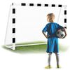 ​Poarta de fotbal pentru copii, cadru stabil, din otel de inalta calitate, plasa de polietilena, asamblare usoara, usor de mutat, alb si negru, 180x 120x 60 cm-poza 3-Dacenergy.ro