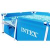 ​Piscina cu cadru, realizata din material PVC durabil cu 3 straturi, capacitate 1662 l, forma dreptunghiulara, 220 x 150 x 60 cm, albastra-poza 3-Dacenergy.ro