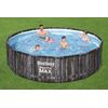 ​Piscina cu cadru metalic Bestway, forma rotunda, cu pompa de filtrare, scara, 427 x 107 cm, 15232 litri, debit pompa filtrare 3.028 mc/h, neagra si gri-poza 3-Dacenergy.ro