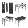 ​Masa camping DacEnergy©, realizata din otel, cu capace din plastic, pliabila, portabila, 94,5 x 53,5 x 55 cm, neagra, Culoare: Negru-poza 5-Dacenergy.ro