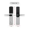 Incuietoare inteligenta DacEnergy©, material aliaj de aluminiu, deblocare amprenta senzor PFC/ digitala / aplicatie TTLOCK / TTHotel & Tuya / Smart Life / cod / card RFID / cheie, argintiu, Culoare: Argintiu-poza 9-Dacenergy.ro