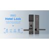 Incuietoare inteligenta DacEnergy©,  pentru hotel, apartament, motel, deblocare Aplicatie TTLock, TTHotel, Card RFID, Cheie, culoare negru, Culoare: Negru-poza 5-Dacenergy.ro
