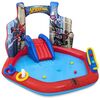 ​Centru de joaca Bestway, confectionat din vinil, tobogan gonflabil, bile, inele de aruncat, model Spider-Man, capacitate 165 l, 211 x 206 x 127 cm, rosu si albastru-Dacenergy.ro