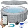 ​Piscina gonflabila, jacuzzi, Lay-Z Bali, pompa de filtrare incorporata, filtru pompa tip VI, prelata, 6 persoane, apa incalzita la 40°, sistem AirJet™, panou de control, aplicatie, 980 litri, 196 x 71 cm-Dacenergy.ro