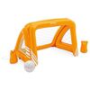 ​Poarta de fotbal gonflabila pentru piscina Intex, material PVC, minge gonflabila, plasa, 140 x 89 x 81 cm, portocaliu-Dacenergy.ro