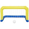 ​Poarta de fotbal gonflabila pentru piscina Bestawy, material PVC, minge, plasa de nailon, 137 x 66 cm, albastru si galben-Dacenergy.ro