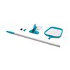 Kit intretinere piscina Intex, maner telescopic, plasa si perie, 239 cm, albastru-Dacenergy.ro