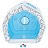 ​Loc de joaca gonflabil Bestway, PVC, in forma de statie spatiala, cu pereti laterali gonflabili, 125 x 105 x 117 cm, alb si bleu-Dacenergy.ro