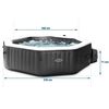 ​Piscina gonflabila cu hidromasaj Intex, jacuzzi, pompa de filtrare incorporata, 6 persoane, 2 tetiere, cu aplicatie, panou de control, apa incalzita pana la 40°, prelata si folie, 1098 litri, 218 x 71 cm-poza 2-Dacenergy.ro