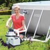 ​Pompa filtrare apa piscina, realizata din polipropilena armata cu fibra de sticla, debit 4 mc/h, 220-240 V, 130 W, gri-poza 2-Dacenergy.ro