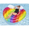 ​Saltea gonflabila Bestway, 2 camere de aer, grafica frumoasa cu curcubeu, forma de inima, sarcina maxima 200 kg, 175cm x 163 cm-poza 2-Dacenergy.ro
