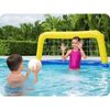 ​Poarta de fotbal gonflabila pentru piscina Bestawy, material PVC, minge, plasa de nailon, 137 x 66 cm, albastru si galben-poza 4-Dacenergy.ro