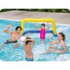 ​Poarta de fotbal gonflabila pentru piscina Bestawy, material PVC, minge, plasa de nailon, 137 x 66 cm, albastru si galben-poza 5-Dacenergy.ro