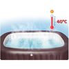 ​Piscina gonflabila, jacuzzi, Bestway Lay-Z Maldives Pro, pompa de filtrare incorporata, filtru pompa tip VI, lumini LED in 7 culori, prelata, apa incalzita la 40°, 5-7 persoane, 1050 l, 201 x 151 x 80 cm, maro-poza 6-Dacenergy.ro