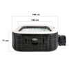 ​Piscina gonflabila cu hidromasaj Intex, jacuzzi, 6 persoane, cu aplicatie, panou de control electronic, apa incalzita pana la 40°, 2 tetiere, lampa LED, 1098 litri, 196 x 71 cm-poza 8-Dacenergy.ro