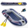 ​Barca gonflabila Bestway, PVC durabil, 3 camere de aer, 2 adulti, 2 vasle din plastic, sarcina maxima 170 kg, pompa de picior, 228 x 121 cm, albastra-poza 2-Dacenergy.ro