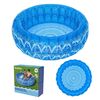 ​Piscina gonflabila pentru copii Bestway, confectionata din vinil, capacitate 401 l, 2 suporturi pentru pahare, model boho frumos, diametru 168 cm, albastru-poza 2-Dacenergy.ro