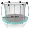 ​Plasa interioara pentru trambulina, cu fermoar, fabricata din polietilena, potrivit pentru trambuline cu diametru de 305 - 312 cm, 6 stalpi-poza 2-Dacenergy.ro