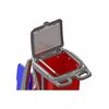 Carucior de curatenie DacEnergy©, realizat din plastic, design ergonomic, o galeata, 25 litri, storcator profesional pentru mop, rosu si gri, Culoare: Rosu, Gri-poza 2-Dacenergy.ro