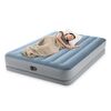 ​Saltea gonflabila Intex, confectionata PVC si velur, cadru din fibre ultradurabile, tehnologia DURA-BEAM, cu pompa electrica incorporata, 2 persoane, 203 x 152 x 36 cm, gri si bleu-poza 3-Dacenergy.ro
