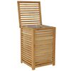 ​Cos pentru rufe DacEnergy©, realizat din bambus lacuit si material textil, cu spatiu de depozitare, design modern, 40x40x58 cm, bej, Culoare: Bej-poza 4-Dacenergy.ro