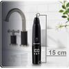 ​Trimmer pentru nas si urechi, lame duble din otel, lame rotative, 3 capete functionale, Li-Ion 3.7V 600mAh, functia Travel Lock, 5W, negru-poza 5-Dacenergy.ro