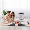 Cutie organizator pentru copii DacEnergy©, fabricat din material durabil, capacitate foarte mare, un cordon pentru inchidere, cu manere, imprimeu elefant, 34 x 48 cm, gri, Culoare: Gri deschis-poza 6-Dacenergy.ro