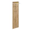 ​Cuier DacEnergy©, material PAL laminat, de perete, cinci carlige, un raft, grosimea materialului 16/22 mm, 50 x 24,6 x 180,6 cm, stejar artizan si alb, Culoare: Stejar artizan-Dacenergy.ro
