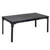 ​Masa de gradina DacEnergy©, constructie masiva si stabila din otel, blatul din plastic, extensibila, 180-240x89,5x72,5-76,3 cm, neagra-Dacenergy.ro