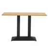 ​Masa de sufragerie bistro DacEnergy©, baza metalica in finisaj negru, blatul din DTD laminat, 120 x 60 x 75 cm, stejar, Culoare: Negru, Stejar-poza 2-Dacenergy.ro