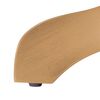 ​Masa de sufragerie DacEnergy©, fabricata din MDF furniruit cu lemn masiv de cauciuc, forma rotunda, 106 x 106 x 75,8 cm, stejar deschis, Culoare: Stejar deschis-poza 2-Dacenergy.ro