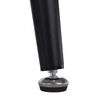 ​Masa de sufragerie DacEnergy©, blat solid, atemporal din piatra cu decor de marmura gri, picioarele din otel, pentru 6-8 persoane, 160 x 80 x 75 cm, negru, Culoare: Gri, Negru-poza 2-Dacenergy.ro