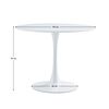 ​Masa bucatarie DacEnergy©, realizat din MDF, fixa, rotunda, design modern, diametru 110 cm, alb mat, Culoare: Alb-poza 2-Dacenergy.ro